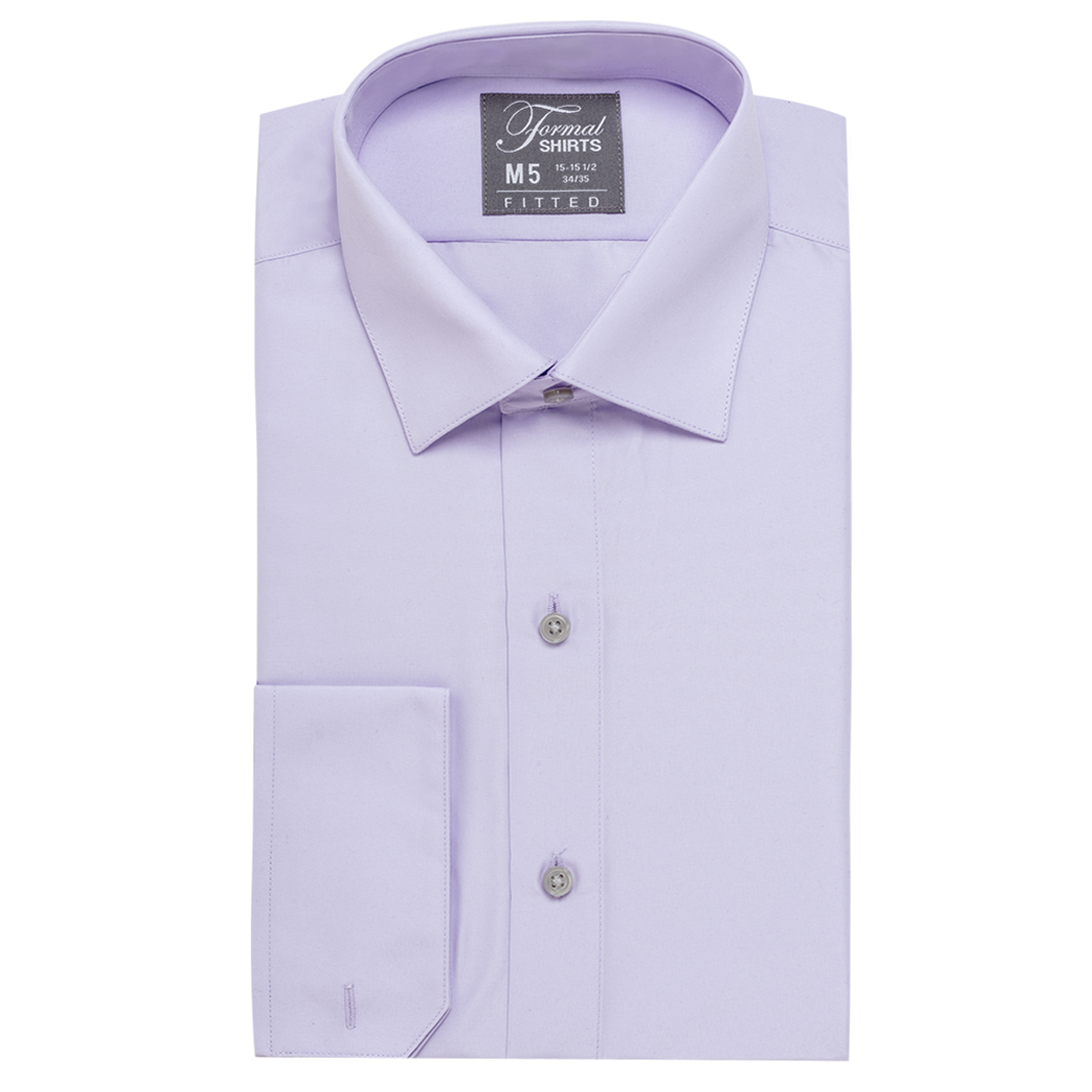 Lilac slim fit shirt in a laydown spread collar can be worn with a suit or tuxedo
