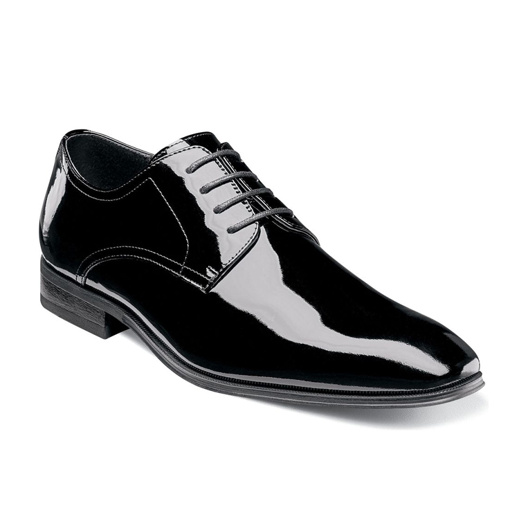 Black Shiny Tuxedo Lace Up Shoe