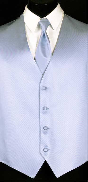 Baby Blue simply solid vest and matching Windsor tie