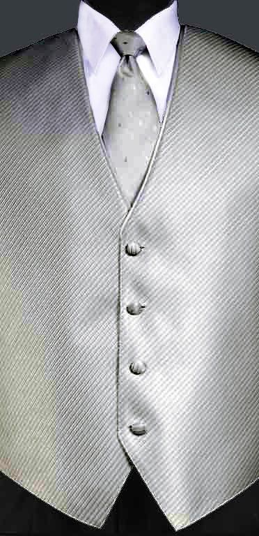 Bali Silver Metallic Synergy vest with Bali Siler Metallic Diamond Windsor tie