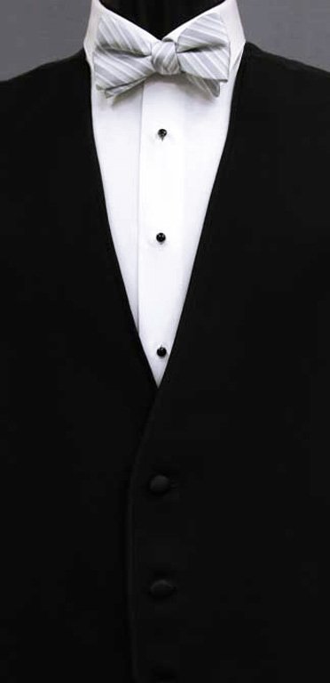 Black Bartlett Vest with bow tie