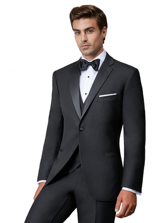 Black Connor is a slim fit one button tuxedo