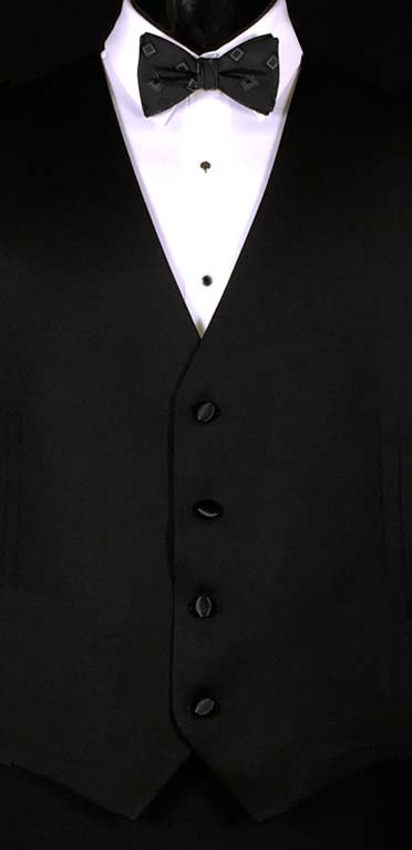 Black-Ike-Behar-Vest with black bow tie