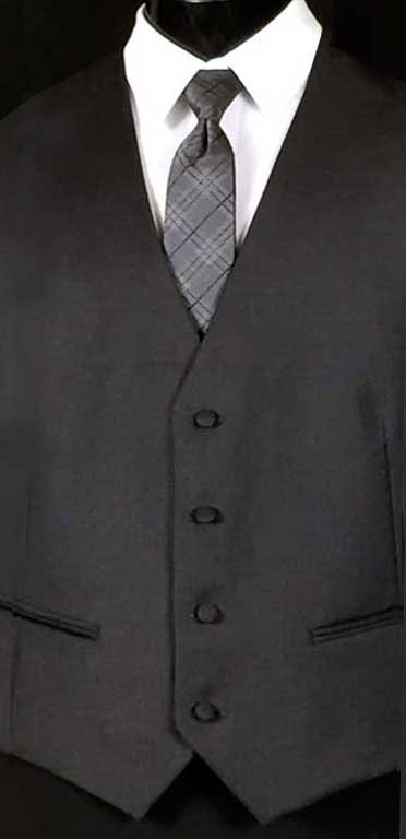 Charcoal Manhattan Vest with Silver Michael Kors Windsor Tie