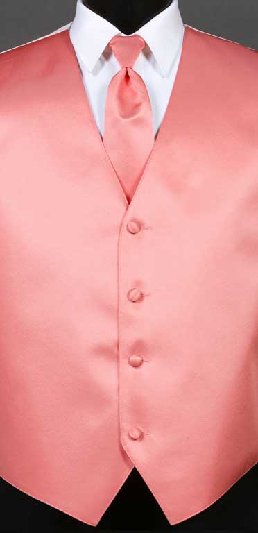 Coral Reef simply solid vest with Coral Reef Windsor tie