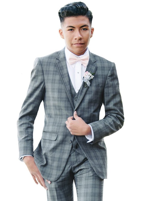 Grey plaid Sterling tuxedo by Ike Behar