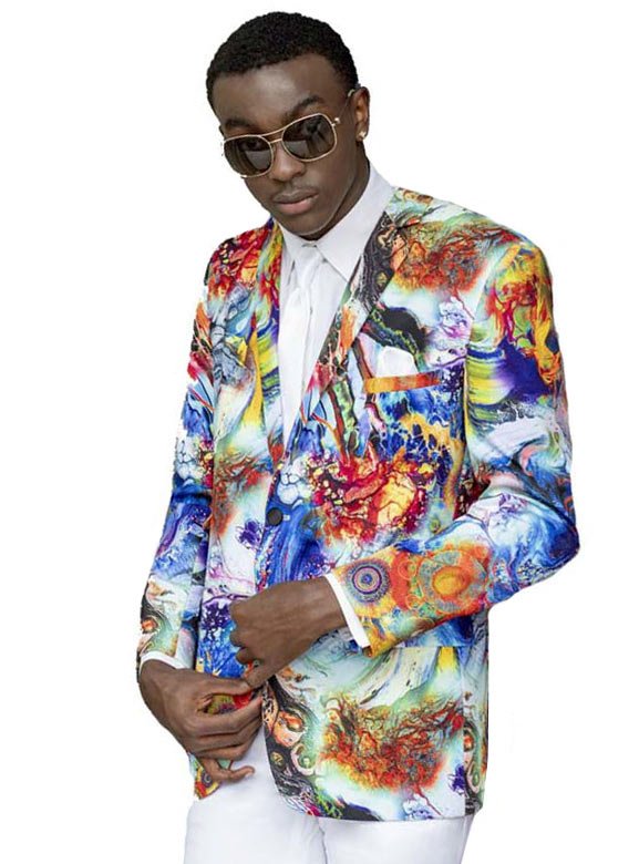Hendrix Abstract print tuxedo by Mark of Distinction