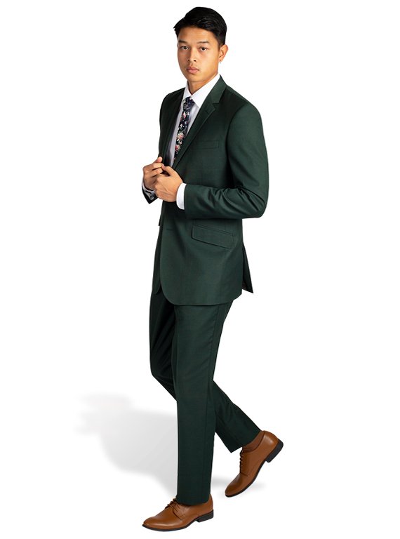 Hunter green slim fit suit