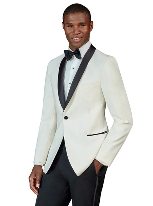 Ivory Dawson tuxedo with black satin shawl lapel
