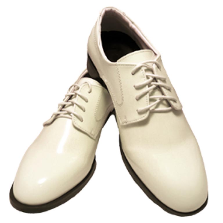 Ivory lace up tuxedo shoes