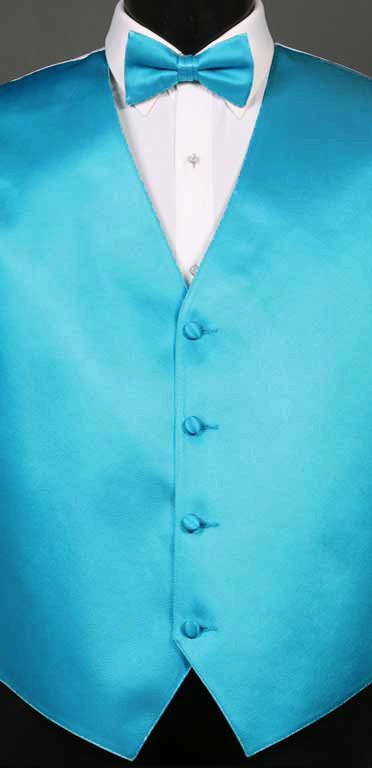 Malibu simply solid vest with matching bow tie