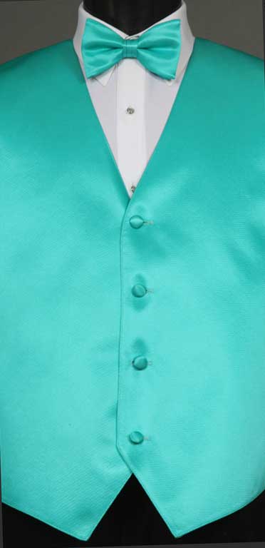 Mermaid simply solid vest with matching bow tie