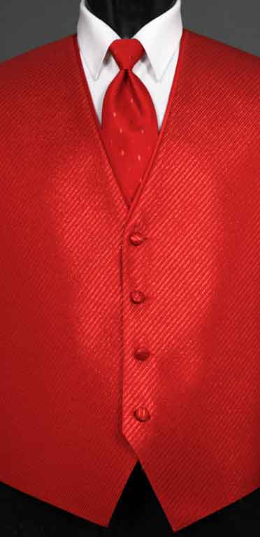 Red Metallic Vest from the Synergy collection with Diamond Metallic Windsor tie