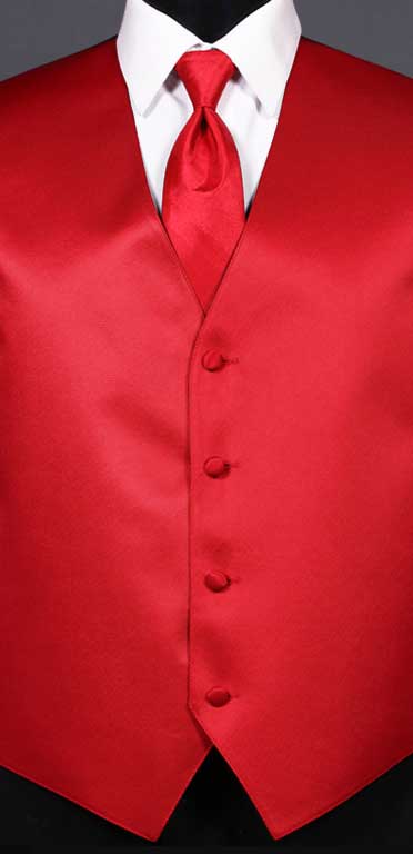 Ruby simply solid vest with Ruby Ombre Windsor tie