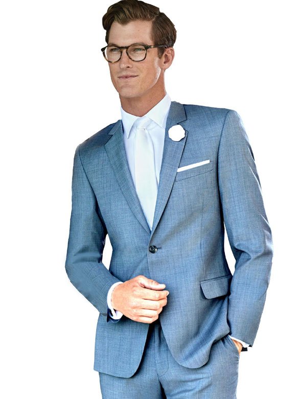 Steel Blue Christopher Suit by Ike Behar