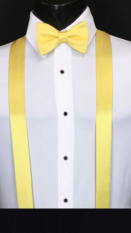 Sunbeam simply solid suspenders with matching bow tie