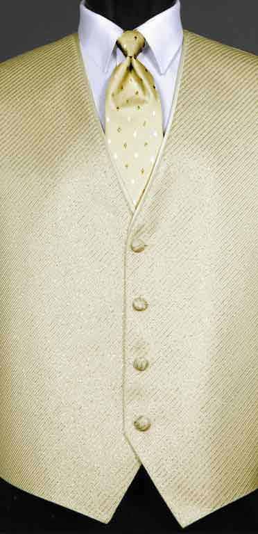 True Gold metallic Synergy Vest with True Gold Metallic Diamond Windsor tie