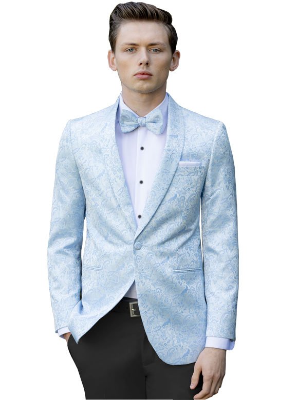 Light Blue Wedgewood Aries Paisley Tuxedo