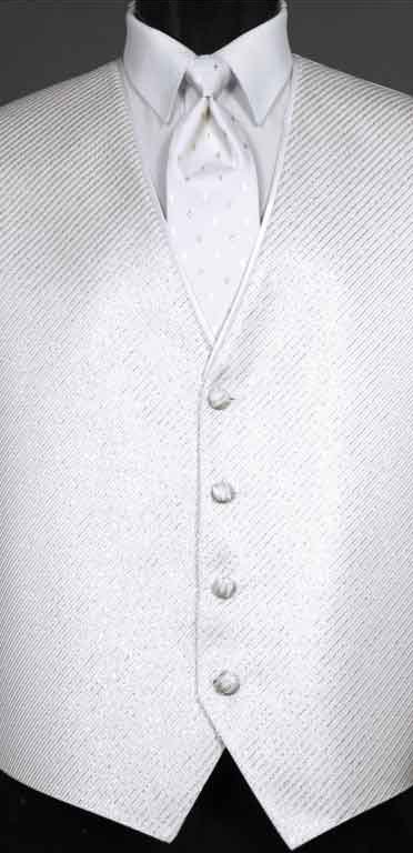 White Metallic Vest from the Synergy collection with Diamond Metallic Windsor tie