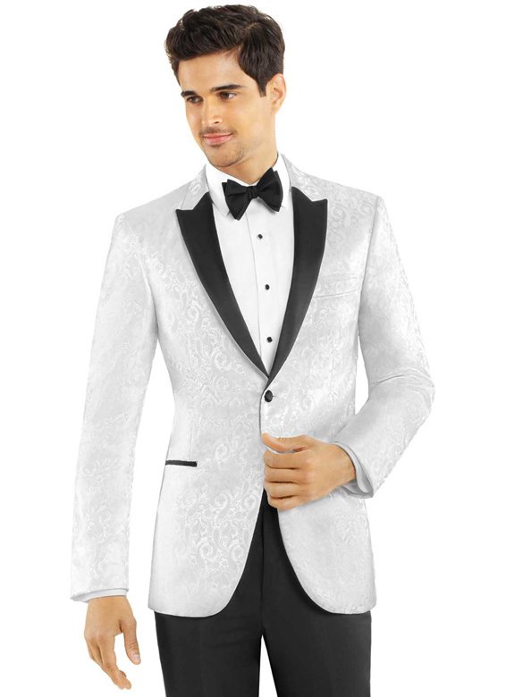 White Paisley Dinner Jacket