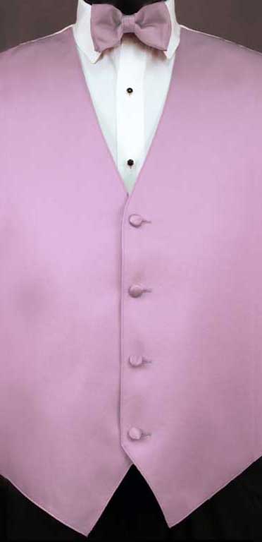 Wisteria simply solid vest with matching bow tie