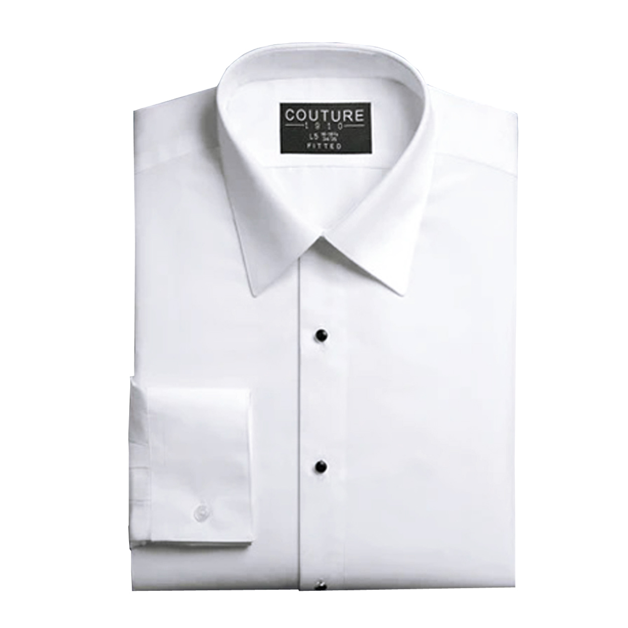 White dress shirt with continental French cuffs