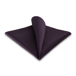 aubergine silk pocket square