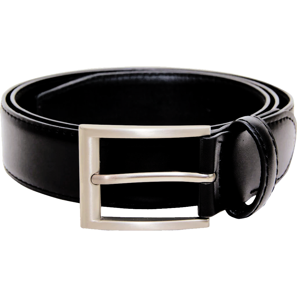 black leather dress belt