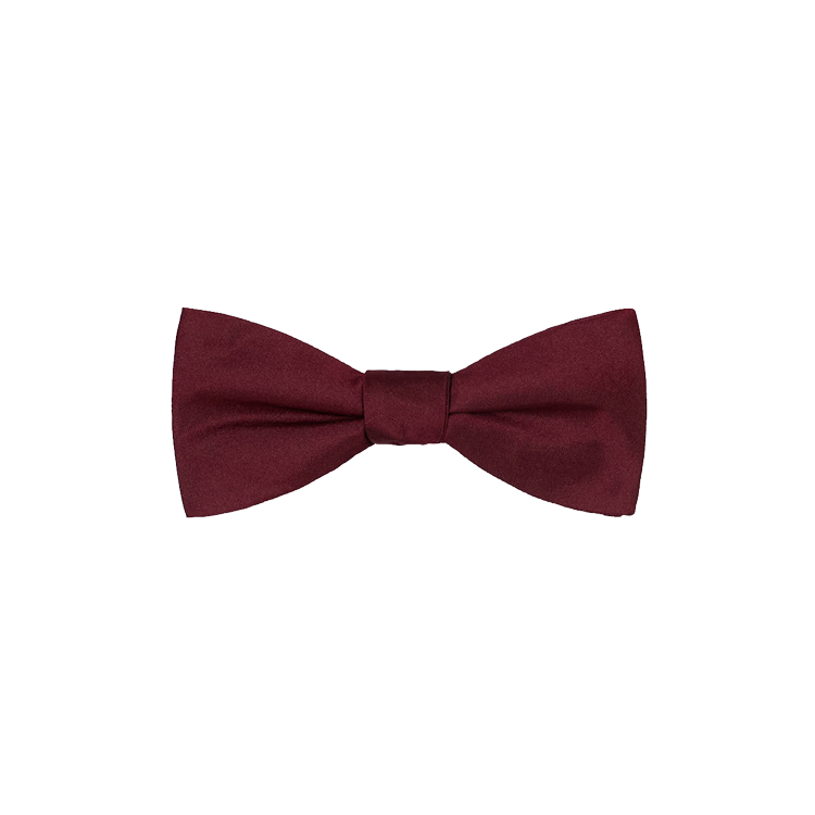 burgundy silk bow tie