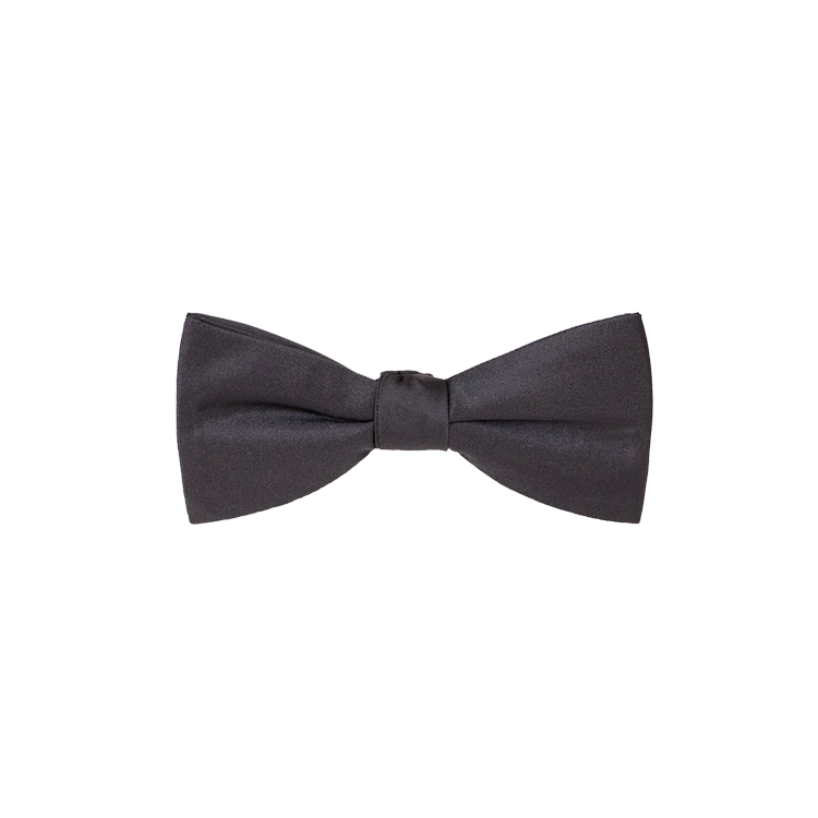 charcoal silk bow tie