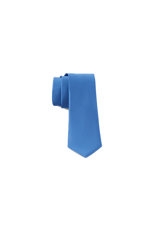 cornflower silk long tie