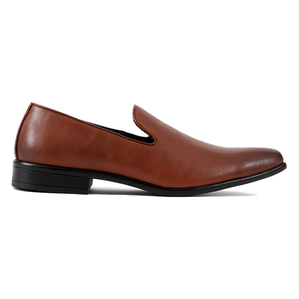 tan/brown/cognac slip on dress shoe