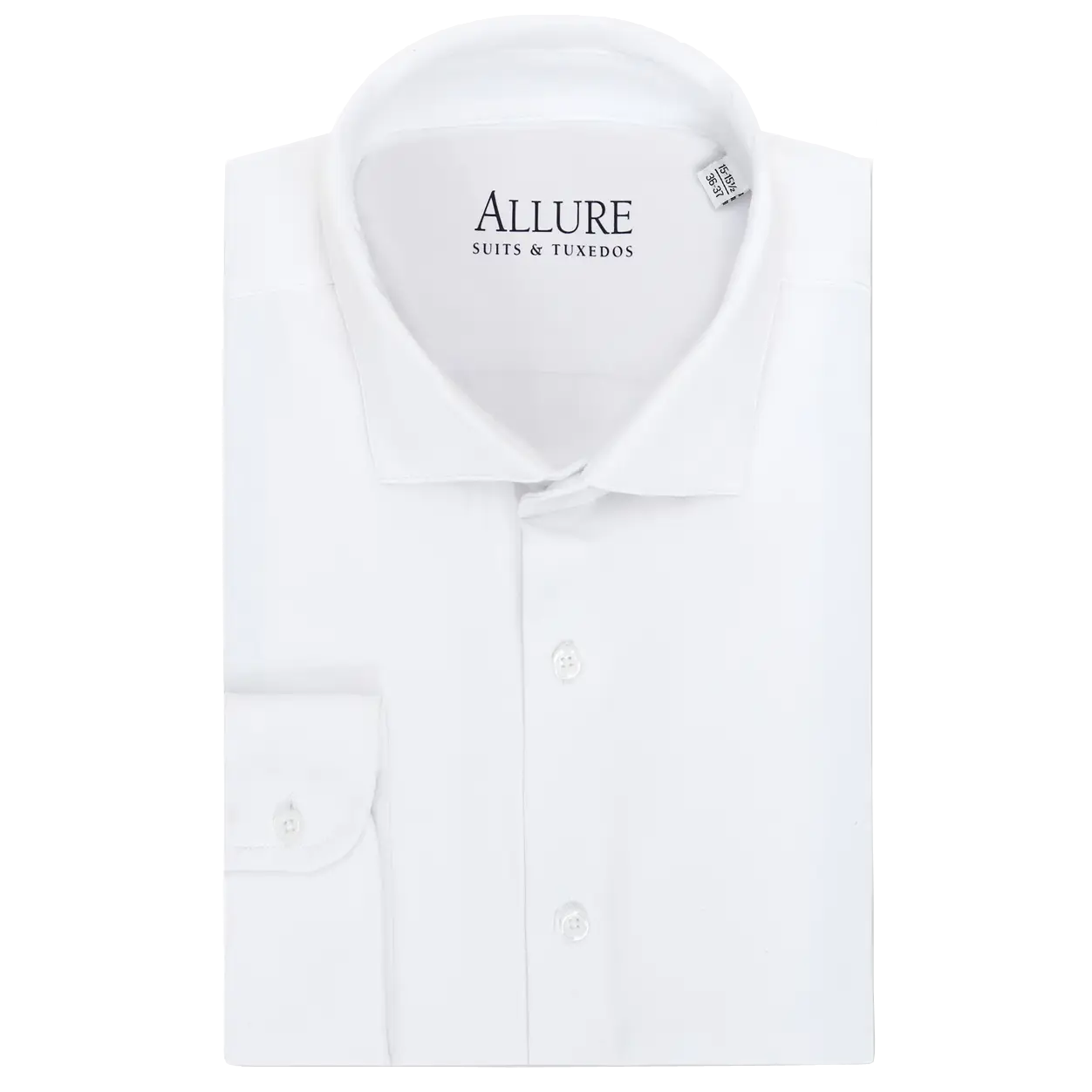white laydown collar cotton stretch shirt