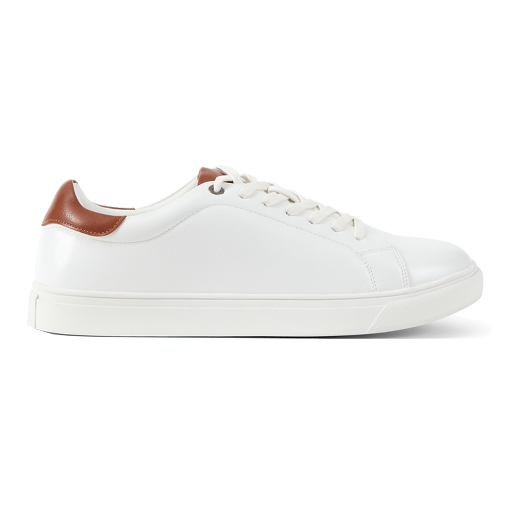 white leather sneaker shoe