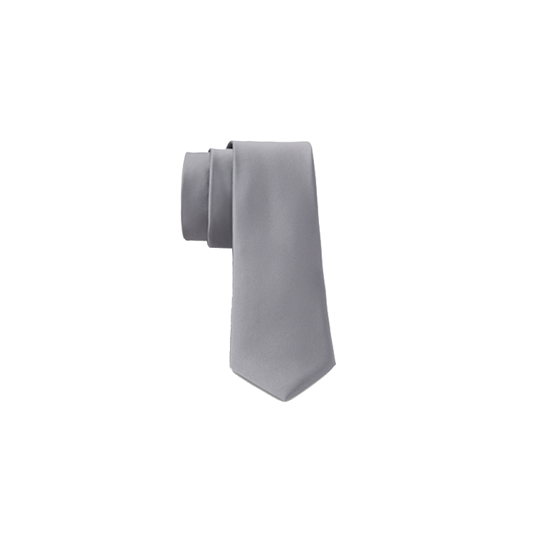 men's silver silk Windsor tie