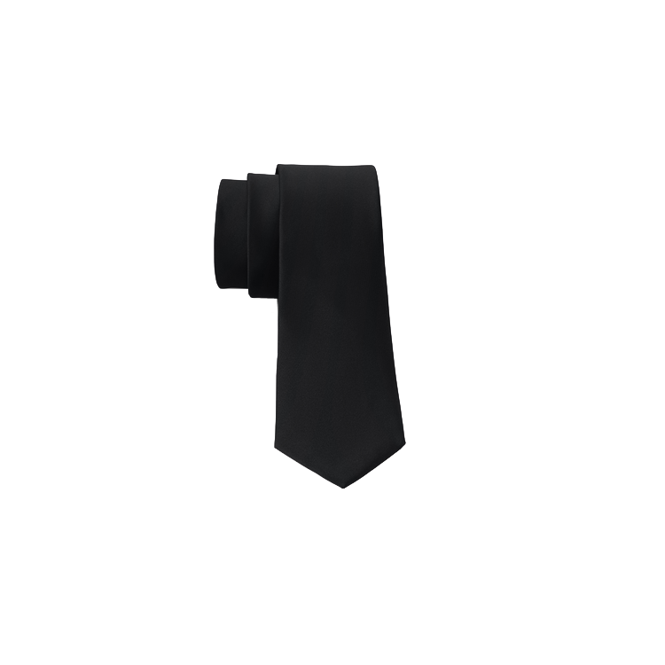 black color silk necktie