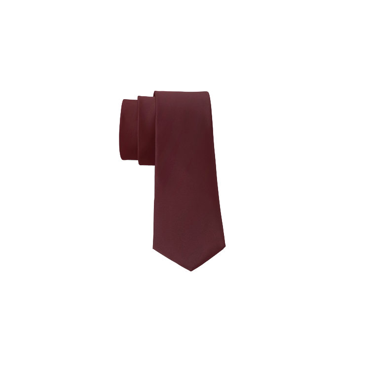 burgundy color silk necktie