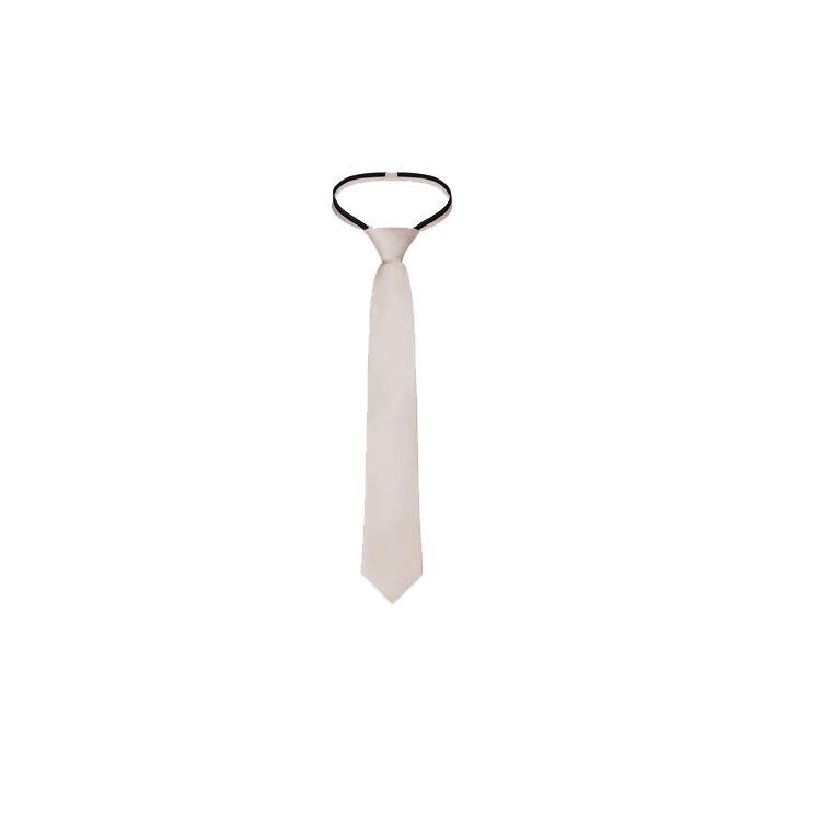 A cream color boy's silk necktie