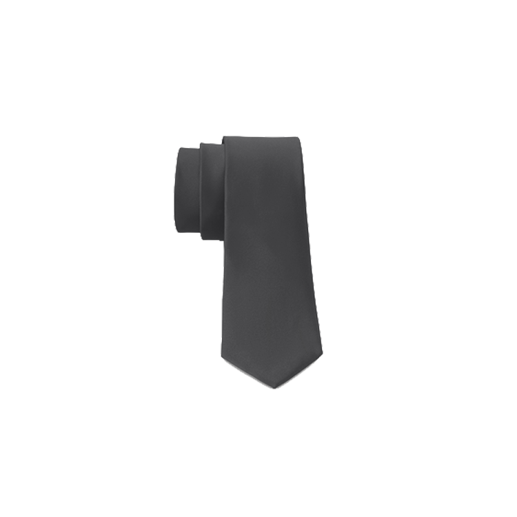 charcoal color silk necktie