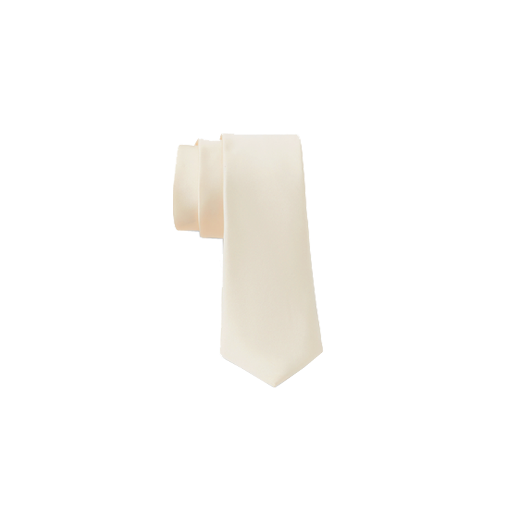 men's cream color silk long tie