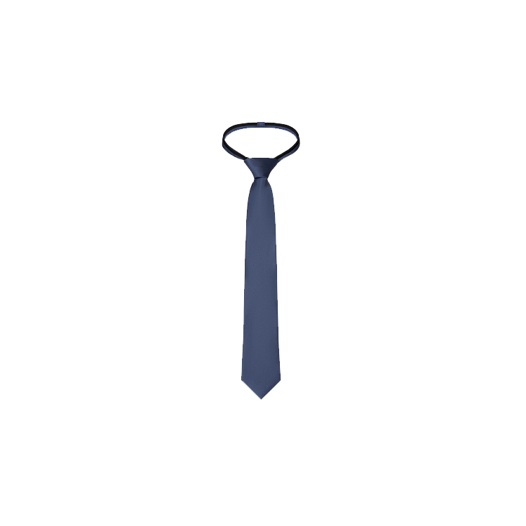 A dusty blue color boy's silk necktie