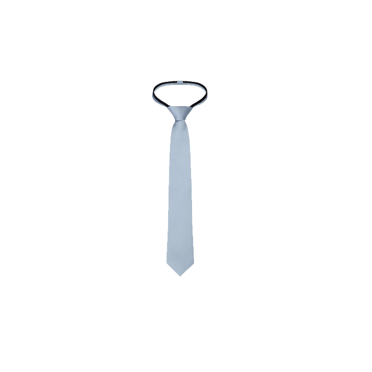 A light blue color boy's silk necktie