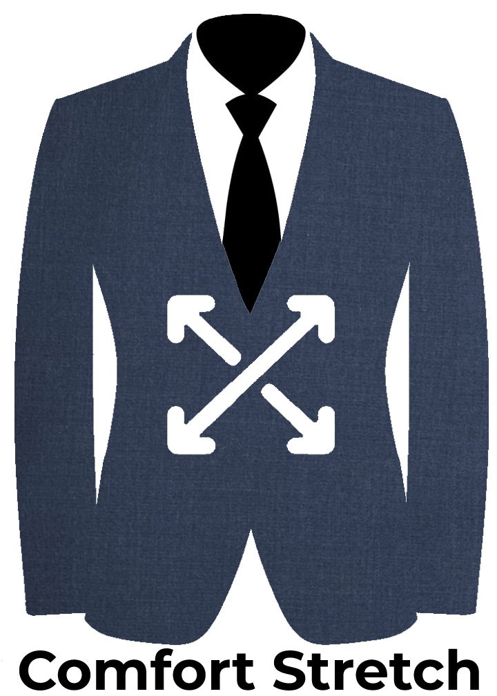 blue 4 way stretch fabric icon