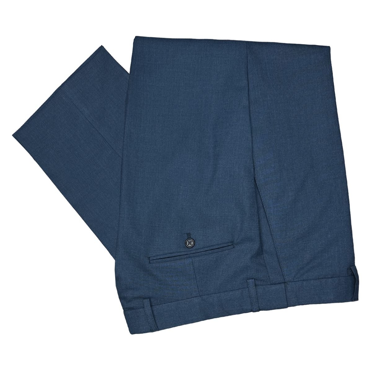 blue stretch waist suit pants