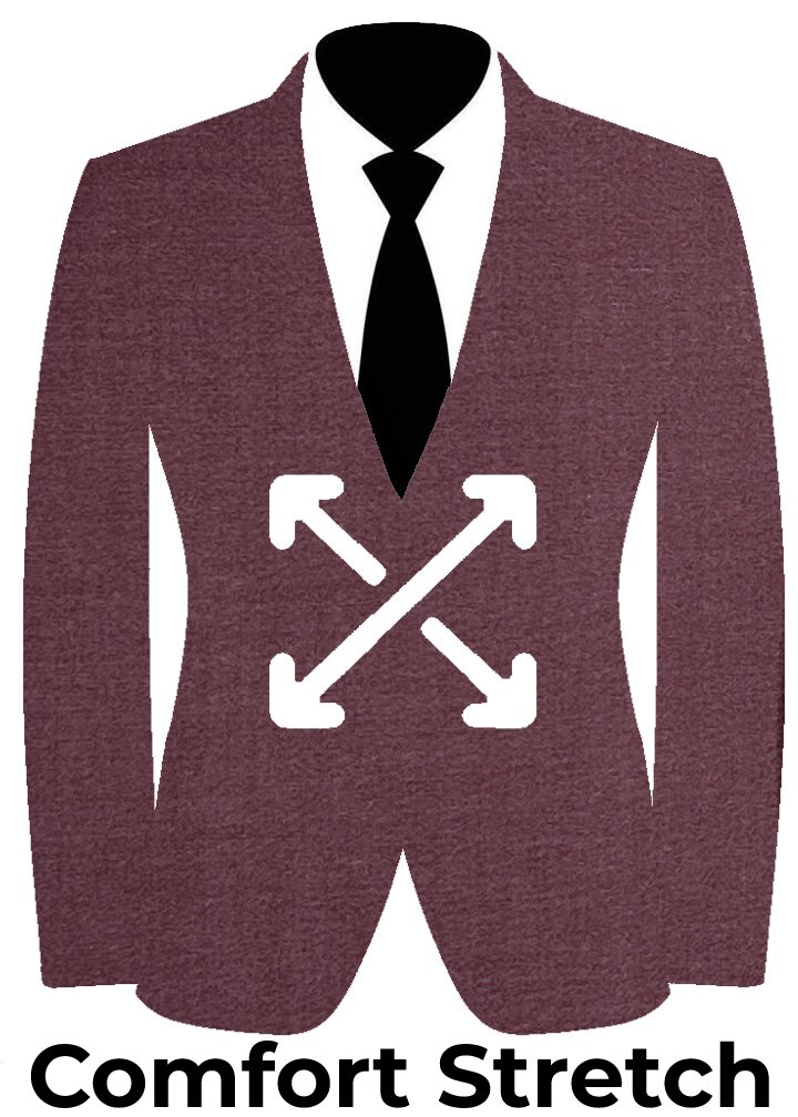 burgundy 4 way stretch fabric icon