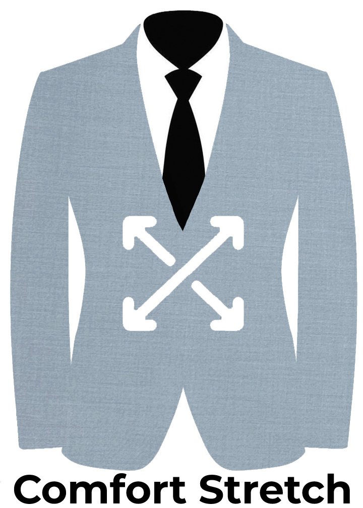 light blue 4 way stretch fabric icon