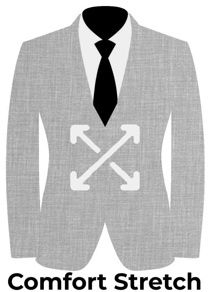 light grey 4 way stretch fabric icon