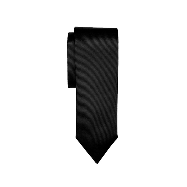 Black Simply Solid Long Tie