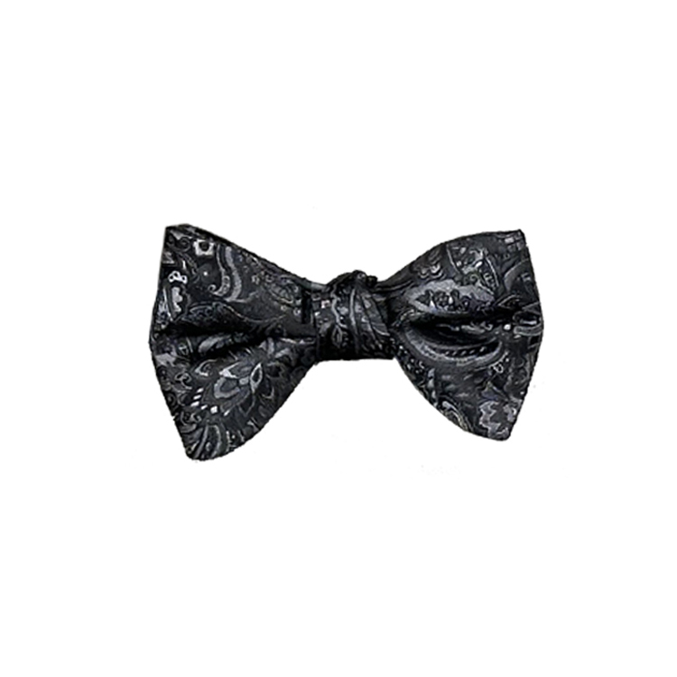 Graphite Aries Paisley Bow Tie