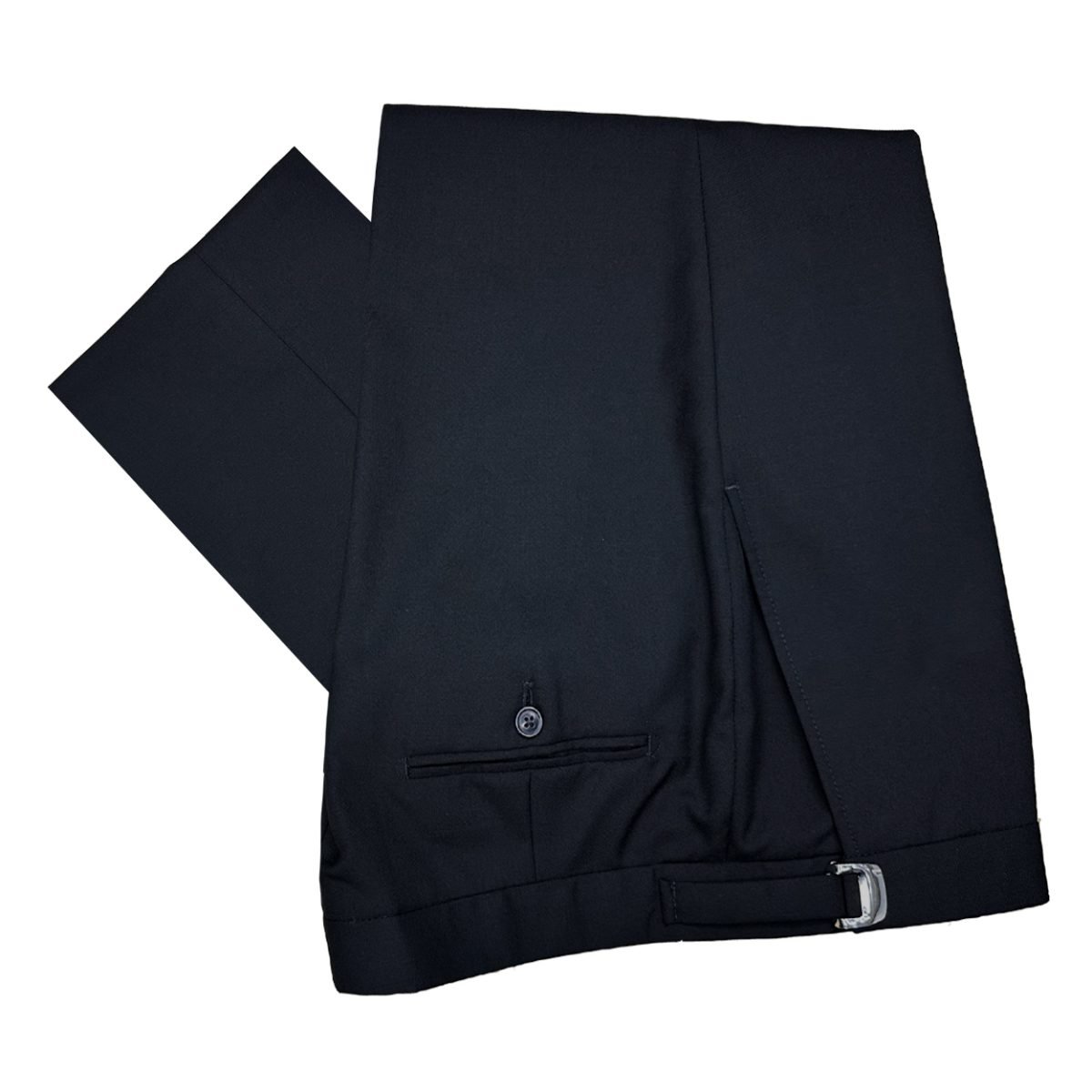 black adjustable suit pants